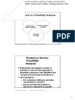 Elements of A Feasibility Analysis