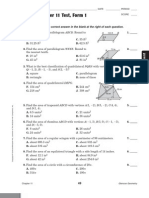 Chapter 11 Test, Form 1: Write The Letter For The Correct Answer in The Blank at The Right of Each Question