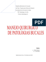 Manejo Quirurgico de Patologias Bucales