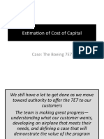 Estimation of Cost of Capital: Case: The Boeing 7E7