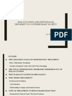 Malocclusion and Dentofacial Deformity in Contemporary Society