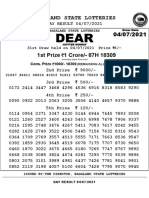 Nagaland State Lotteries: 1st Prize 1 Crore/-87H 18309