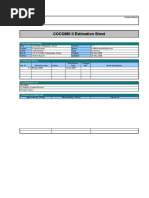 QMS Cocomo II Estimation Sheet Template