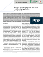 Green Synthesis of Carbon Dot Weak Gel From Pear Juice: Optical Properties and Sensing Application