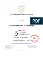 On-Line Certificate in Tunneling at The University of Texas at Austin