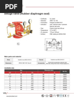 Deluge Valve (Rubber Diaphragm Seal) : Main Parts and Material