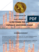 A 350 Tonne Per Day Phthalic Anhydride Plant: Presentation On Plant Design For