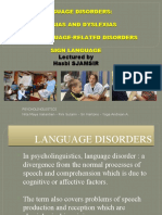 Hasbi Sjamsir,. Language Disorders