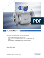 Altosonic V12 Altosonic V12 Altosonic V12 Altosonic V12: Ultrasonic Gas Flowmeter For Custody Transfer