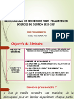 Methodologie de Recherche en Gestion 2021