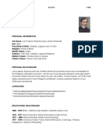 Curriculum Vitae Rizal