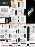 Product Line Up 2020: Specifications Specifications