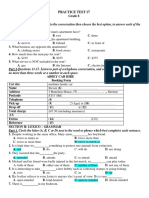 Practice Test 17 - D y Online