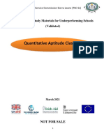 Quantitative Aptitude For NPSE