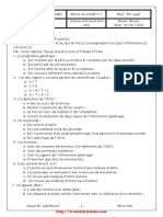 Devoir de Contrôle N°2 - SVT - 3ème SC Exp (2009-2010)