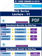 Finance (Theory) : MCQ Series Lecture - 11