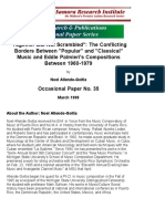 "Together But Not Scrambled": The Conflicting Borders Between "Popular" and "Classical" Music and Eddie Palmieri's Compositions Between 1960-1979