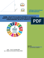 Appel - Colloque - LaSoAA - ODD Et Réduction Pauvreté Afrique