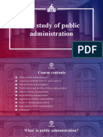 The Study of Public Administration