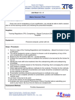 Job Sheet 1.2 - 4 Title: Make Session Plan Performance Objective