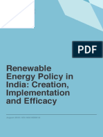 Renewable Energy Policy in India: Creation, Implementation and Efficacy