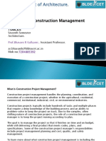 Project and Construction Management