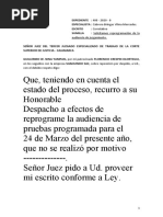 Escrito Solicitando Reprogramacion de Audiencia Florencio Crespin Olortegui Mayo 2021