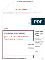 300+ TOP OP-AMP Interview Questions and Answers 2021