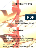 Minimum Alternate Tax: Prepared by - Dhaval Girishkumar Trivedi