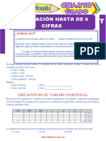 NUMERACIÓN HASTA DE 6 CIFRAS - 4to. Grado