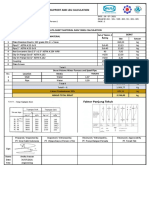 Support and Leg Calculation: Data Sheet Material Dan Tabel Calculation