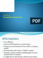 Probability Distributions: Lecture #5