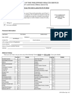 Health Declaration Form