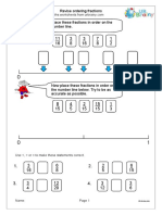 Revise Ordering Fractions