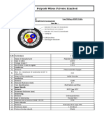 Manufacturing Data Sheet: Low Voltage XLPE Cable Design Code: LVBS09CXSWY2003C004SA002S Date: Rev No.