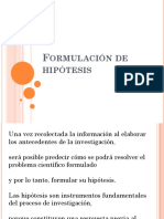 Formulación de La Hipótesis