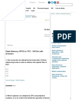 12data Memory (RFS) in PIC - MCQs With Answers