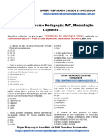 Questões Concurso Pedagogia - IMC, Musculação, Capoeira ...