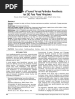 Comparison of Topical Versus Peribulbar Anesthesia For 23G Pars Plana Vitrectomy