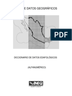 Tipos de Suelo. Diccionario de Datos Edafológicos (Alfanumérico) .