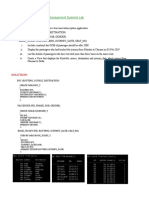 Database Management Systems Lab: Solution