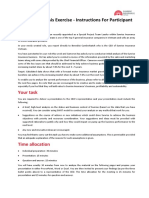 Background: Business Analysis Exercise - Instructions For Participant