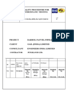 Work Instruction For Hydrostatic Testing