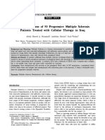 Clinical Outcome of 50 Progressive Multiple Sclerosis Patients Treated With Cellular Therapy in Iraq