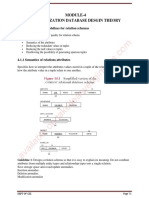 Module-4 Normalization Database Desgin Theory: 4.1 Informal Design Guidelines For Relation Schemas