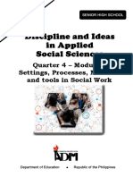 Quarter 4 - Module 9 Settings, Processes, Methods and Tools in Social Work