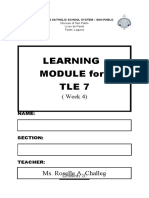 Grade 7 (TLE HOUSEHOLD SERVICES) Week 4