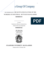 Determining The Motivating Factors of The Workers of Industrial Sector in Bangladesh