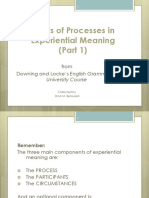 Grammar D - Types of Processes in Experiential Meaning (Part 1)