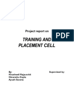 Training and Placement Cell: Project Report On